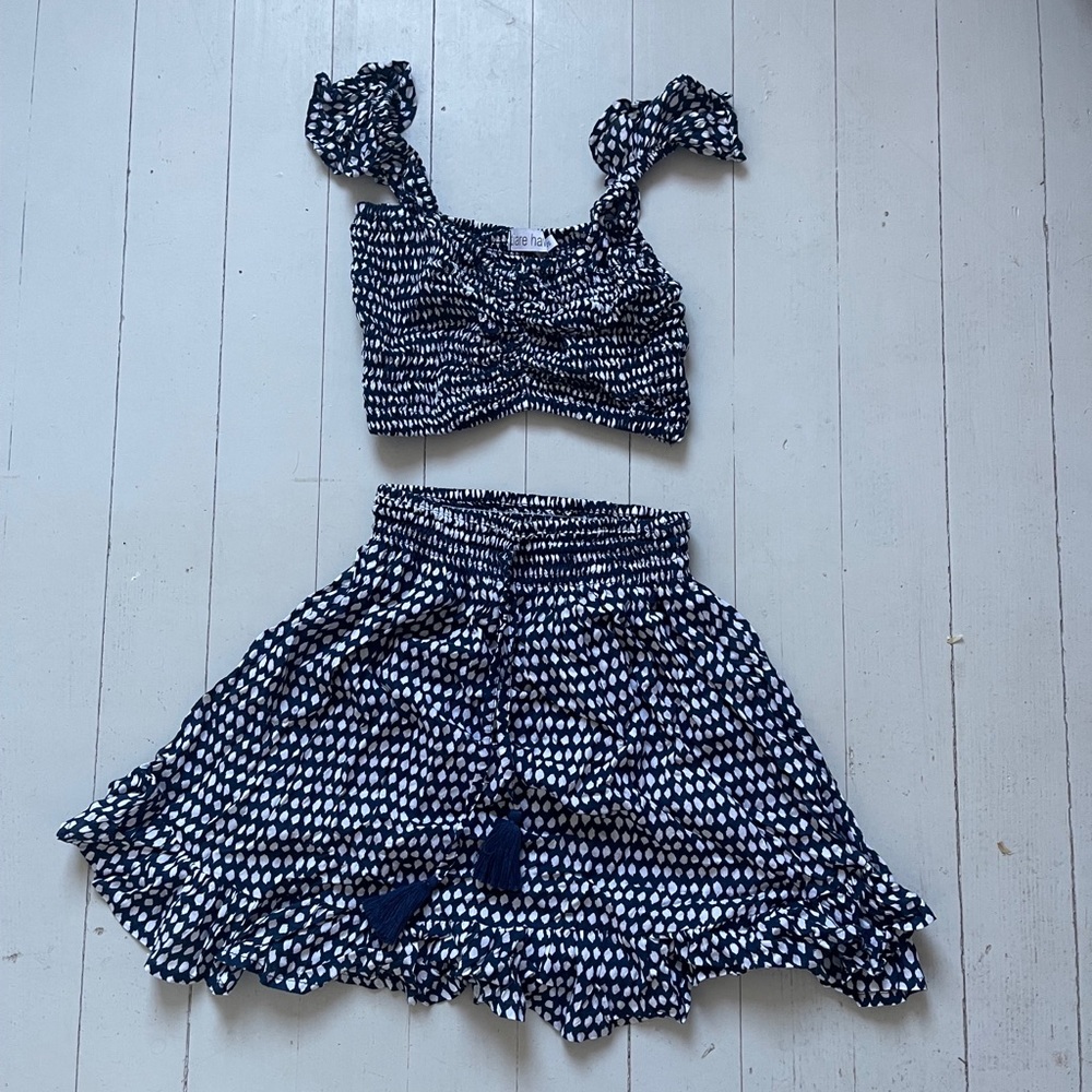 Beachy Skirt and Crop Top Set